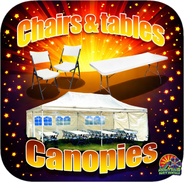 Chairs, Tables & Canopy