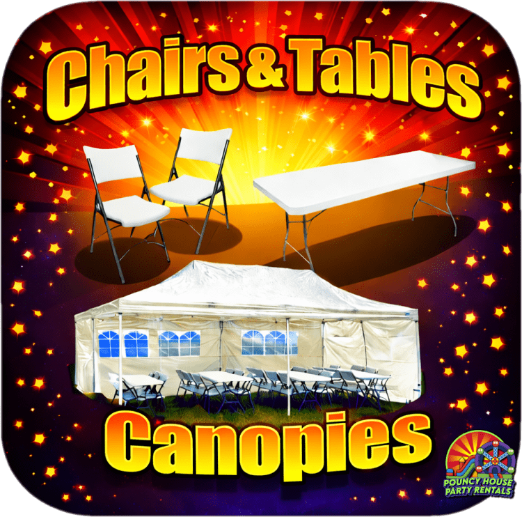Chairs, Tables & Canopy